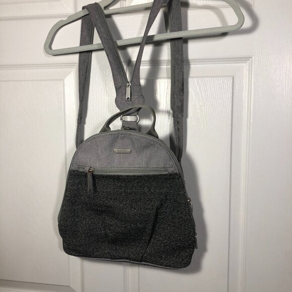 Baggallini Women triangle shaped gray backpack, convertible baggallini Back to Basics Convertible Backpack - QVC.com main image 3